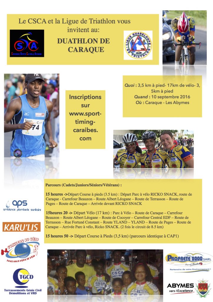 affiche duathlon